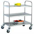 Round Tube Room Service Food Transport Cart Trolley